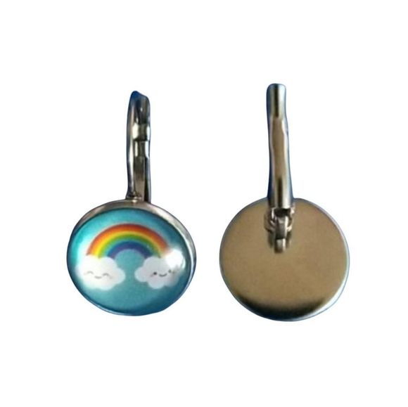 Handcrafted Rainbow Earrings - Picture 2 of 4